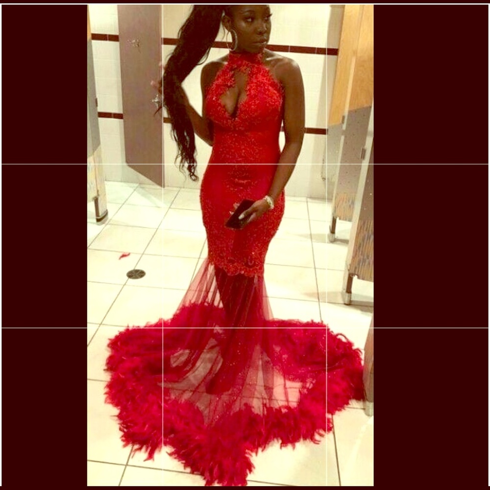 Custom made prom dress, worn once, 10/10 condition